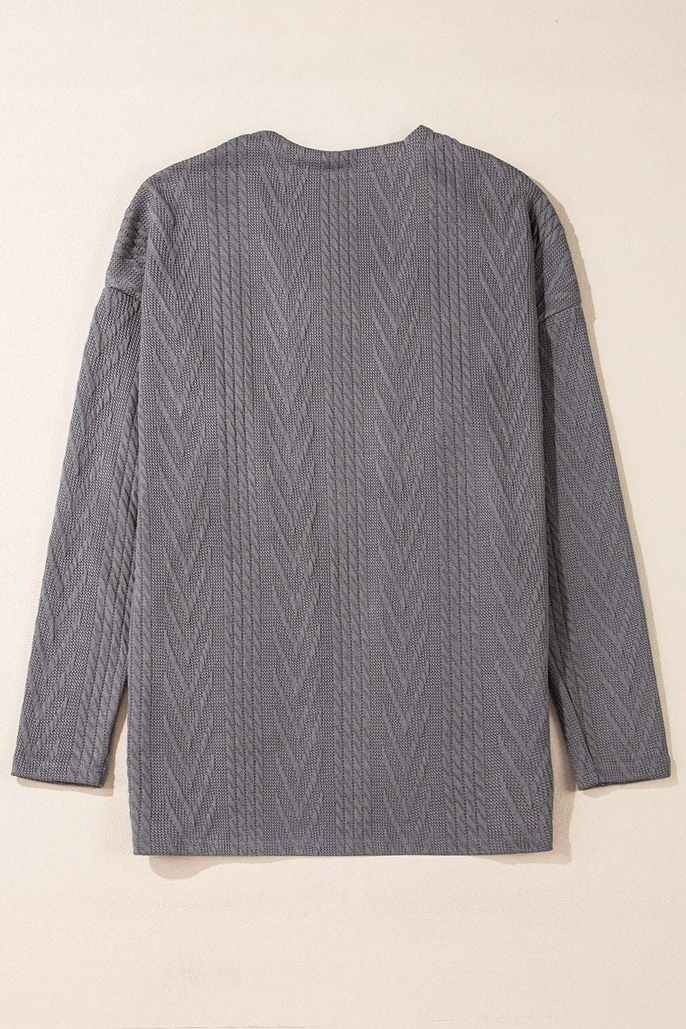 Medium Grey Open Front Cardigan with Pocket – Sophisticated and Practical