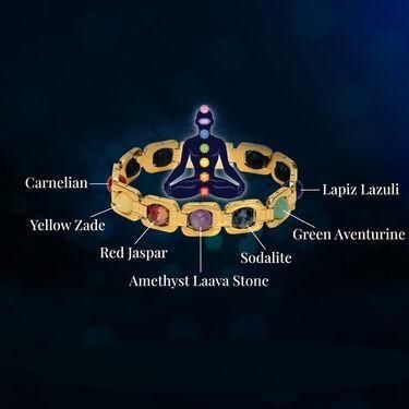 7 Chakras Bracelet Gold Plated
