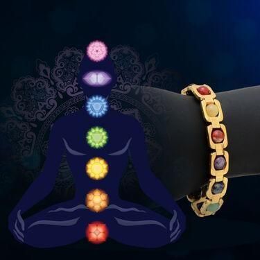 7 Chakras Bracelet Gold Plated
