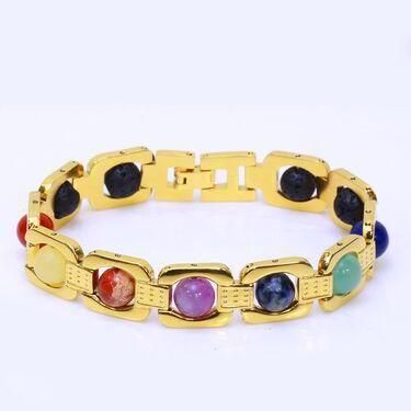 7 Chakras Bracelet Gold Plated
