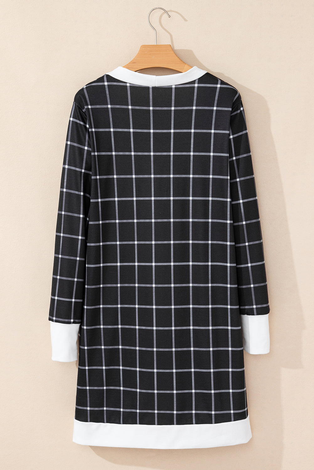 Black Plaid Open Front Cardigan – Effortless Style Meets Everyday Comfort